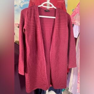 NEW Alfani women’s petite lurex stitch cardigan top blouse 0 birthday 🎁 xsp red